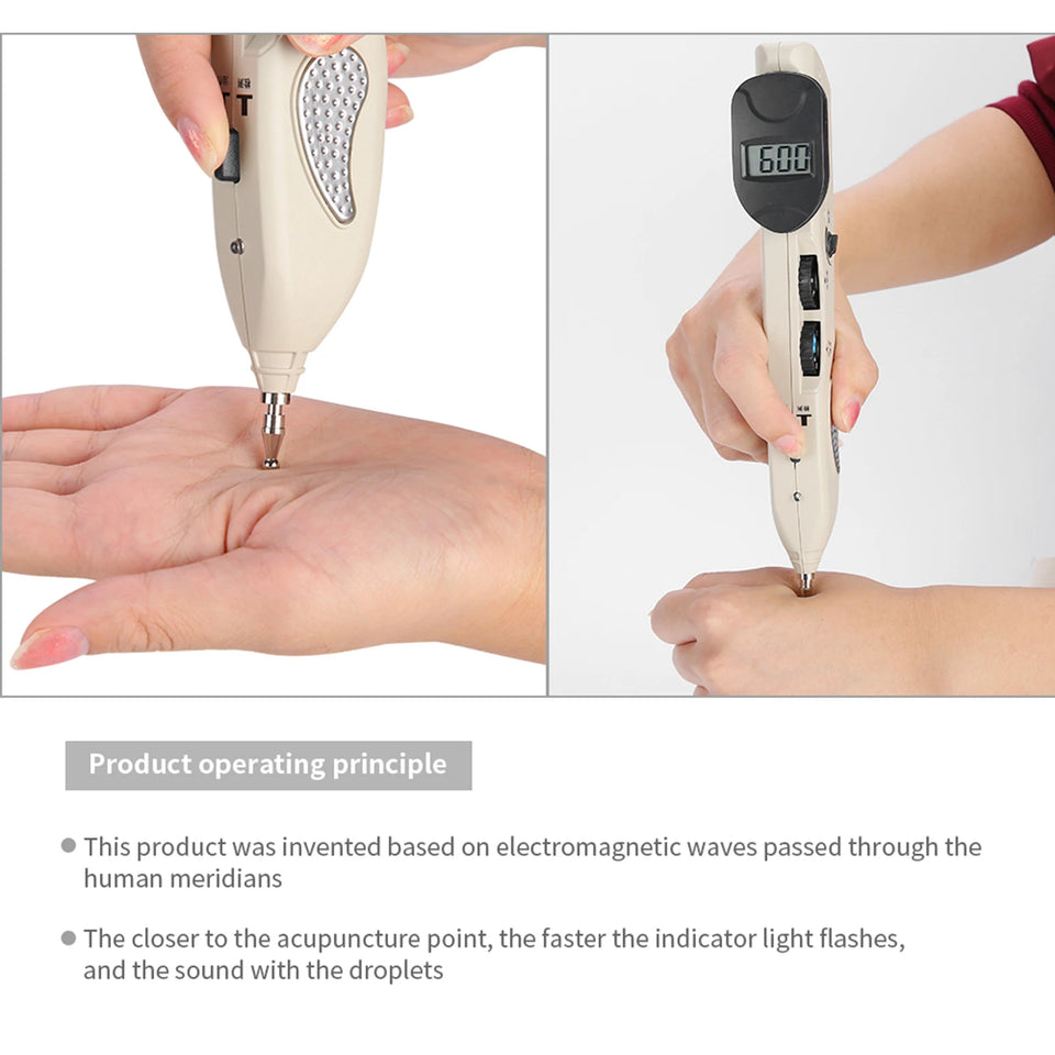 Electronic Acupuncture Pen Tens Point Detector Acupuntura Massage Pain Therapy Acupuncture Meridian Energy Pen Muscle Stimulator