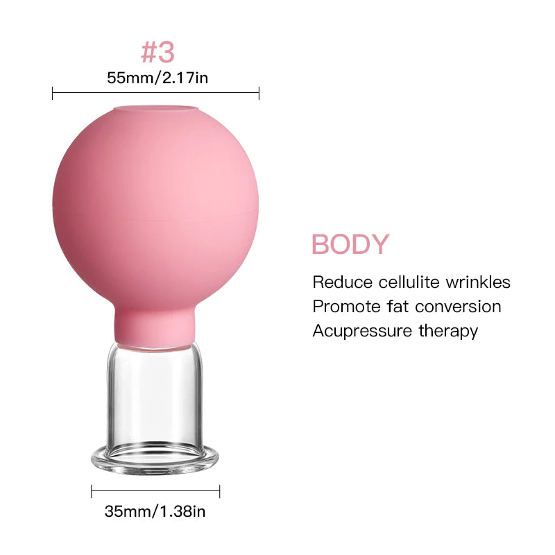 Rubber Cupping Face Massager Vacuum Eye Skin Lifting Facial Cups Anti Cellulite Jar Anti-Wrinkle Cupping Therapy Beauty Tool