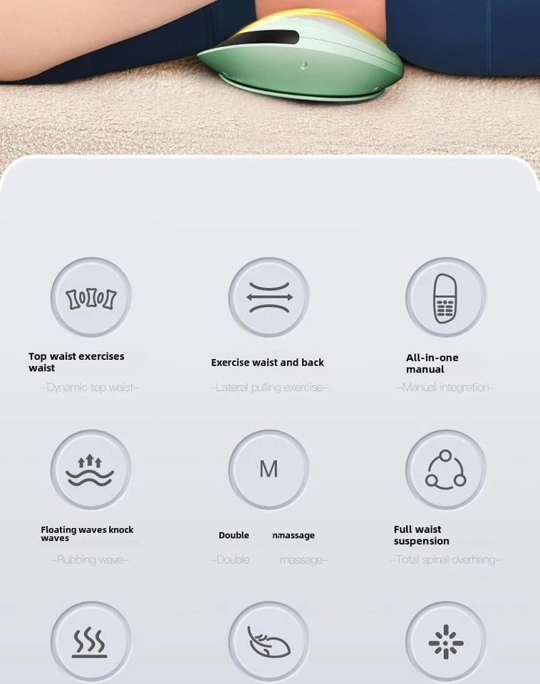 JAIYORL Electric Lumbar Traction Massager Adjustable Vibration Waist Spine Support Back Massage Machine Waist Masajeador