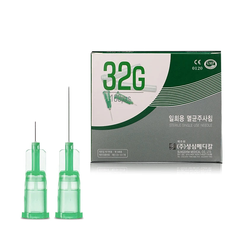 Disposable Sterile Needles – Superfine Painless Tip (30G 4mm 25mm / 32G 4mm 13mm) for Dental & Eyelid Use