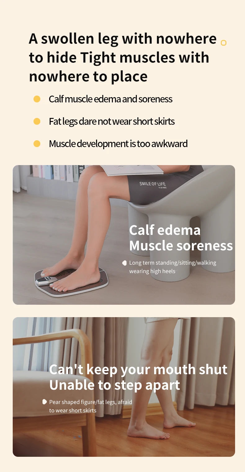 JianYouCare EMS Foot Massager Pad – USB Rechargeable Muscle Stimulator with Remote Control for Blood Circulation & Acupoint Massage