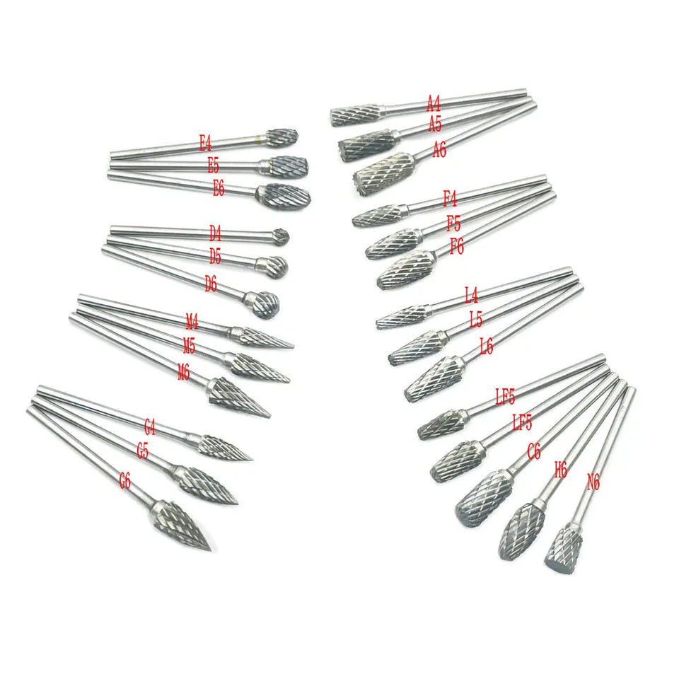10PCS Assorted Tungsten Steel Dental Polisher Burs – 2.35MM Low-Speed Handpiece Drill Bits for Dental Lab