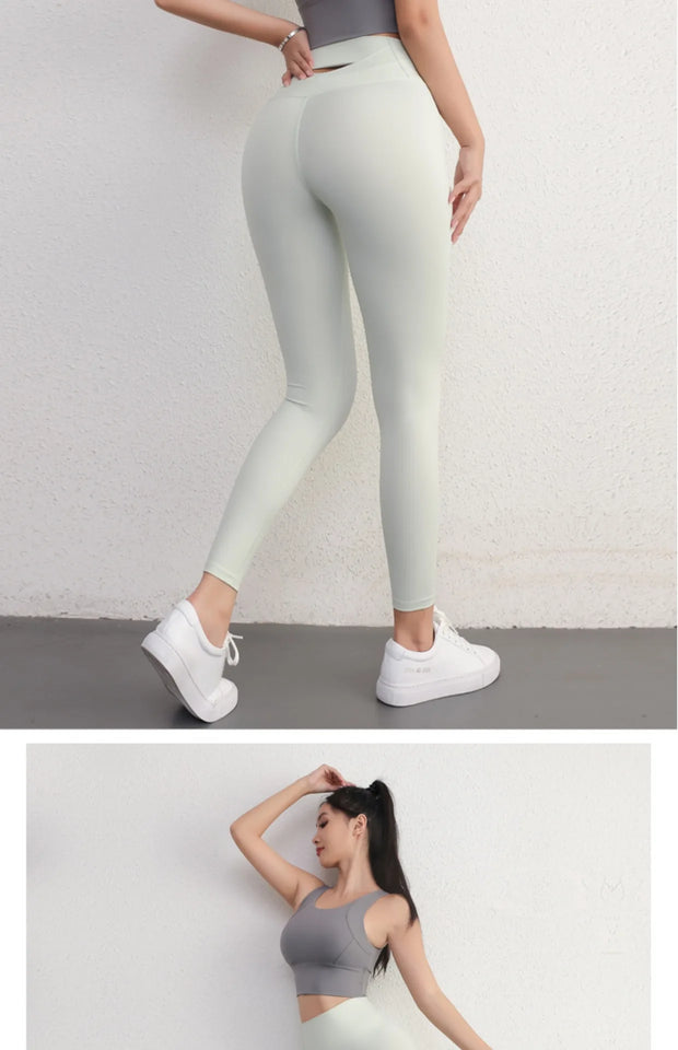 2024 Seamless Peach-Lift Yoga Pants – High-Waist Breathable Fitness Leggings for Women