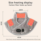 Electric Heating Neck & Shoulder Pad – Thermal Compress Vibration Shawl with 3 Heat Levels