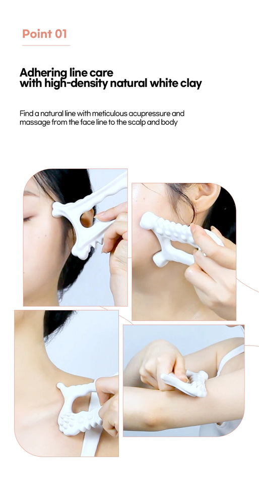 D-tok Skin scraping Gua sha ceramic Korea Gouache scraper tools face massager Face Factory head massager