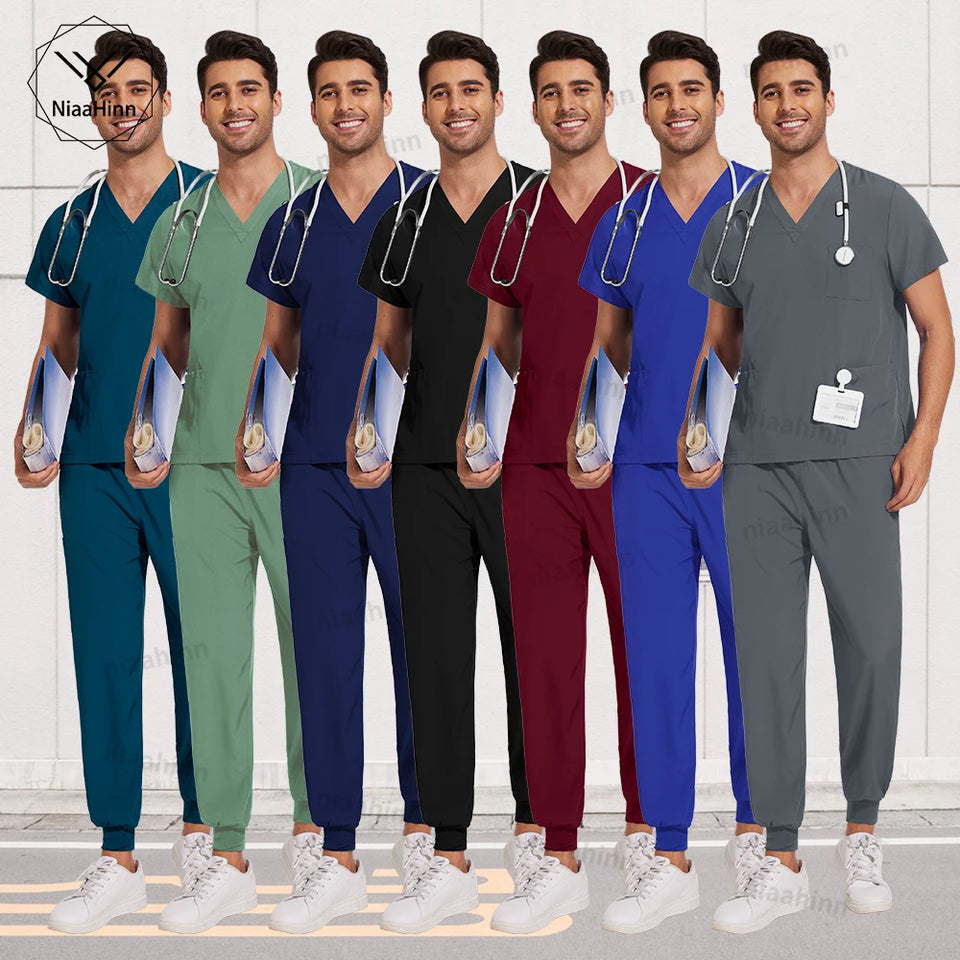 Wholesale Unisex Medical Jogger Scrub Set with Accessories