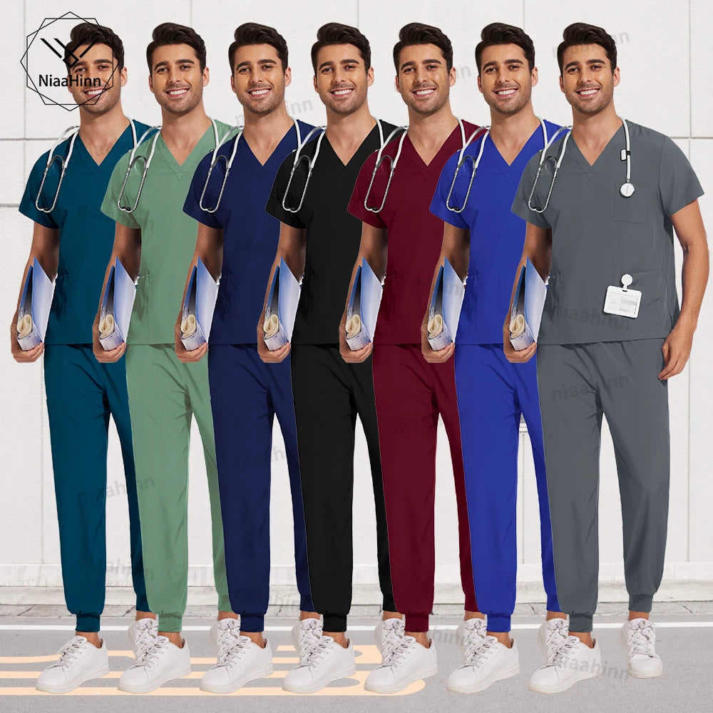 Wholesale Unisex Medical Jogger Scrub Set with Accessories
