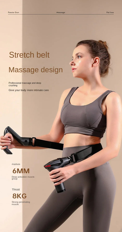Long-Handle Massage Gun – Multifunctional Deep Tissue Percussion Massager for Full Body Muscle Relaxation