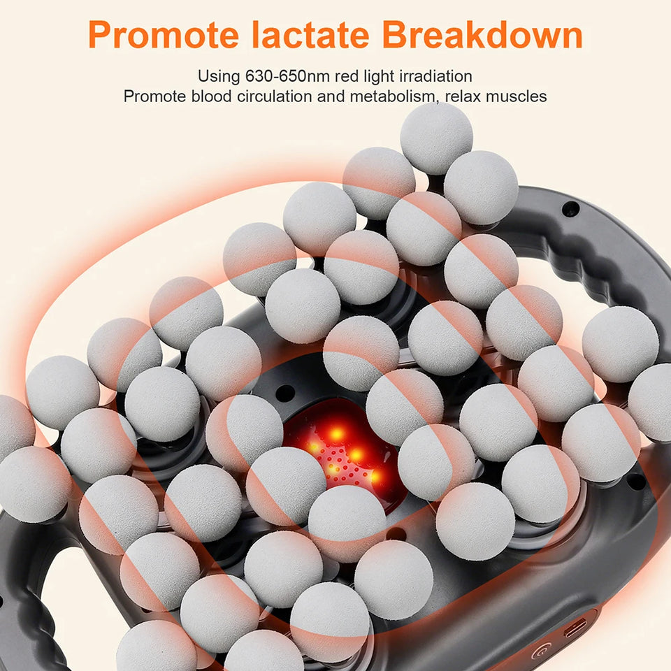 42-Head Fascia Massage Gun – High-Frequency Muscle Massager for Back, Neck, Shoulder & Waist Relief