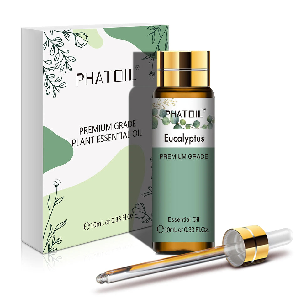 PHATOIL Natural Essential Oils – Vanilla, Peppermint, Bergamot & Eucalyptus (10ml/30ml/100ml)