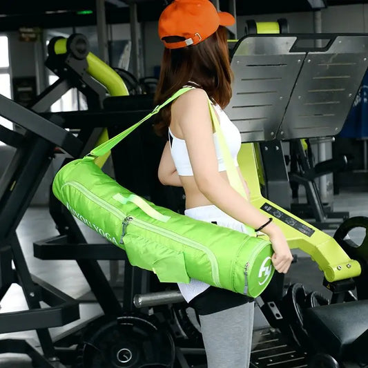 Large-Capacity Nylon Yoga Mat Storage Bag – Lightweight Multifunctional Fitness Mat Holder for Women