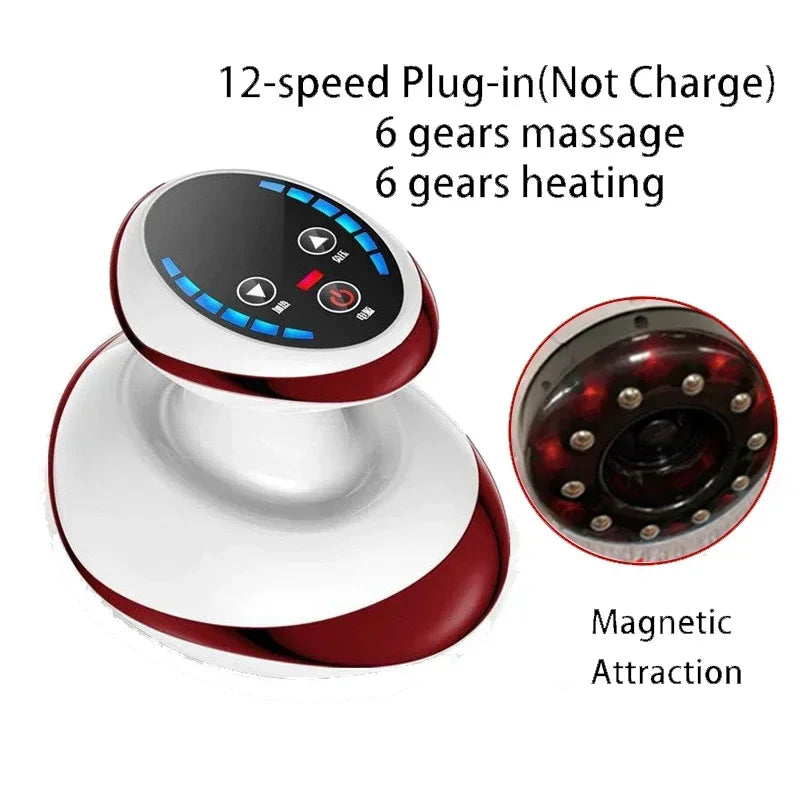 6/9 Gear Negative Pressure Vacuum Suction Cup Body Fat Burner Guasha Massage Home Rechargeable Electric Heating Cupping Massager