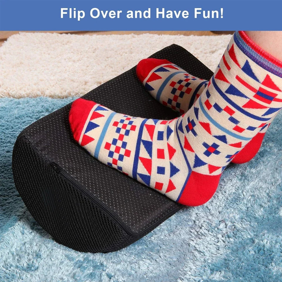 Ergonomic Memory Foam Foot Rest – Non-Slip Washable Under-Desk Foot Stool for Fatigue Relief