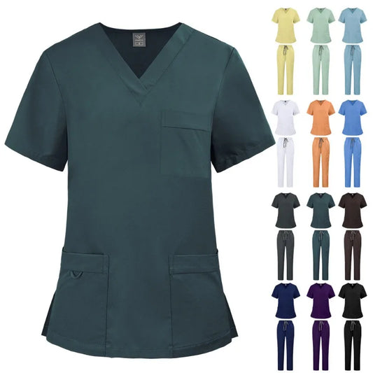 Quick-Dry Elastic Plus-Size Lab Uniform Set for Men & Women