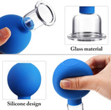Rubber Head Glass Vacuum Cupping Chinese Therapy Set Hijab Jars AntiCellulite Suction Cups Massage Body Health Massager For Face