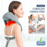 Foreverlily Wireless Neck and Shoulder Massager – Heated Kneading Massage Shawl