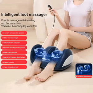 Kneading Relax Electric Foot Leg Massager Heated Roller Super Big Deep Tissue Shiatsu Calf Relieve Stress Care Foot Machine Tool