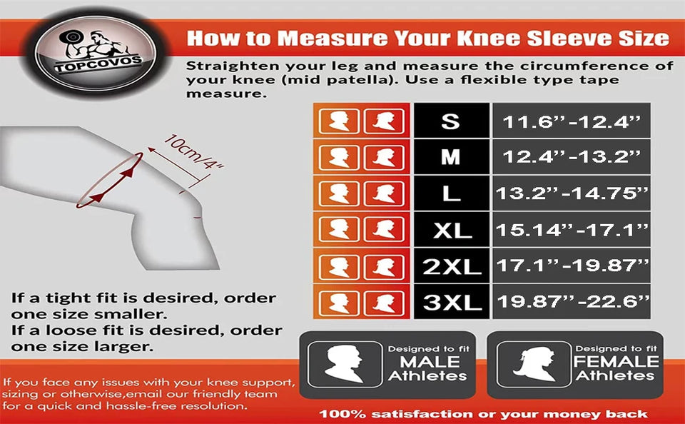 Sports Knee Brace with Side Stabilizers & Patella Gel – Compression Sleeve for Meniscus Tear, Knee Pain, Injury Recovery