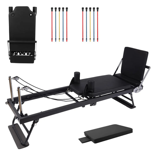Foldable Pilates Reformer Machine – Home & Gym Equipment for Beginners & Advanced (Up to 250 lbs)