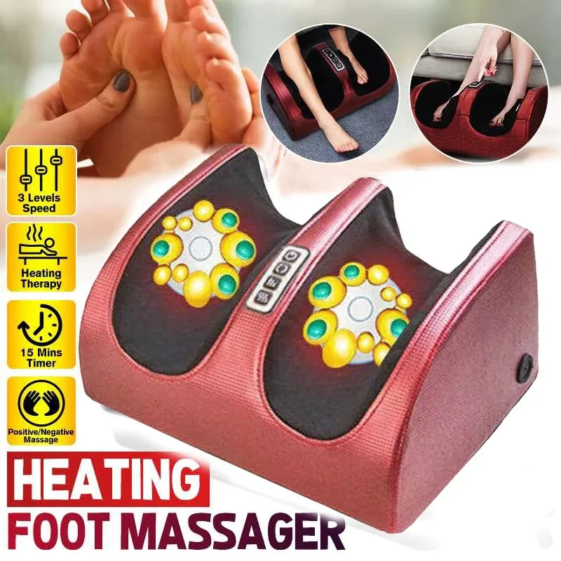 Hot Compression Electric Foot Massager Heating Therapy Shiatsu Kneading Roller Muscle Relaxation Pain Relief Foot Spa Machines