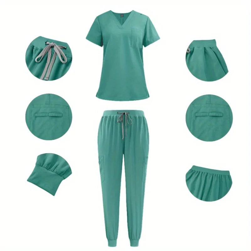 Thin Stretchable Women's Medical & Pet Care Jogging Set