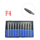 10PCS Assorted Tungsten Steel Dental Polisher Burs – 2.35MM Low-Speed Handpiece Drill Bits for Dental Lab