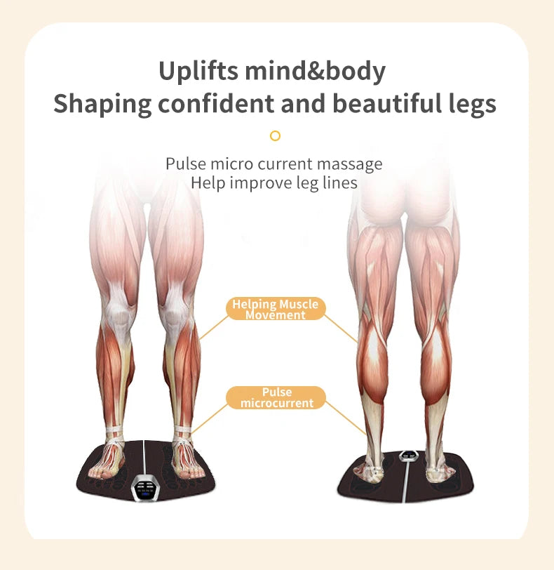 JianYouCare EMS Foot Massager Pad remote control Muscle Stimulation Improves Blood Circulation Acupoints massage usb charge home