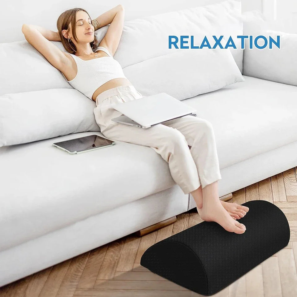 Ergonomic Memory Foam Foot Rest – Non-Slip Washable Under-Desk Foot Stool for Fatigue Relief