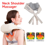 Shiatsu Neck & Shoulder Massager Shawl – Kneading Back and Spine Muscle Relaxer for Home & Car
