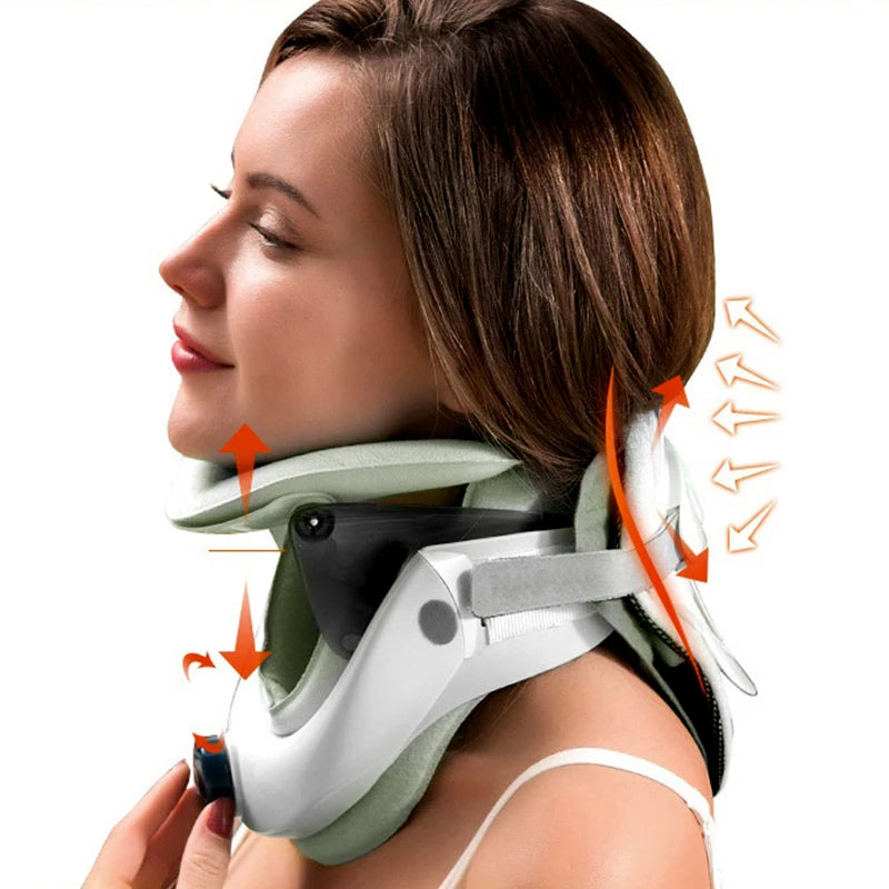 Adjustable Cervical Neck Traction Device – Air Pump Neck Stretcher Collar for Spine Alignment & Pain Relief