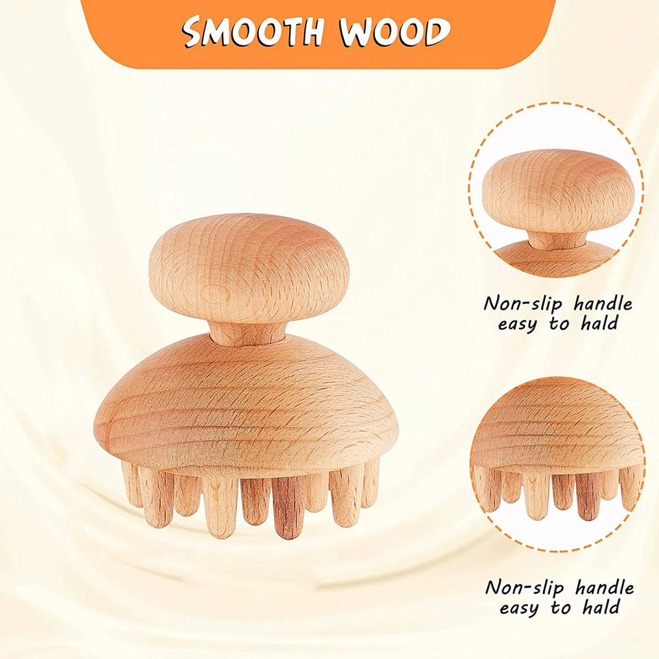 6-in-1 Wood Therapy Massage Roller – Lymphatic Drainage & Anti-Cellulite Massager