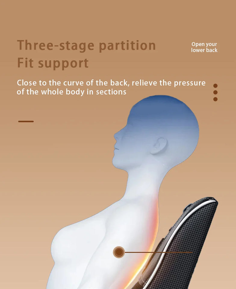 Electric Massage Neck Pillow Shiatsu Head Cervical airbag Ttraction Body Back Waist Massager Car with Heating Vibrating Massage