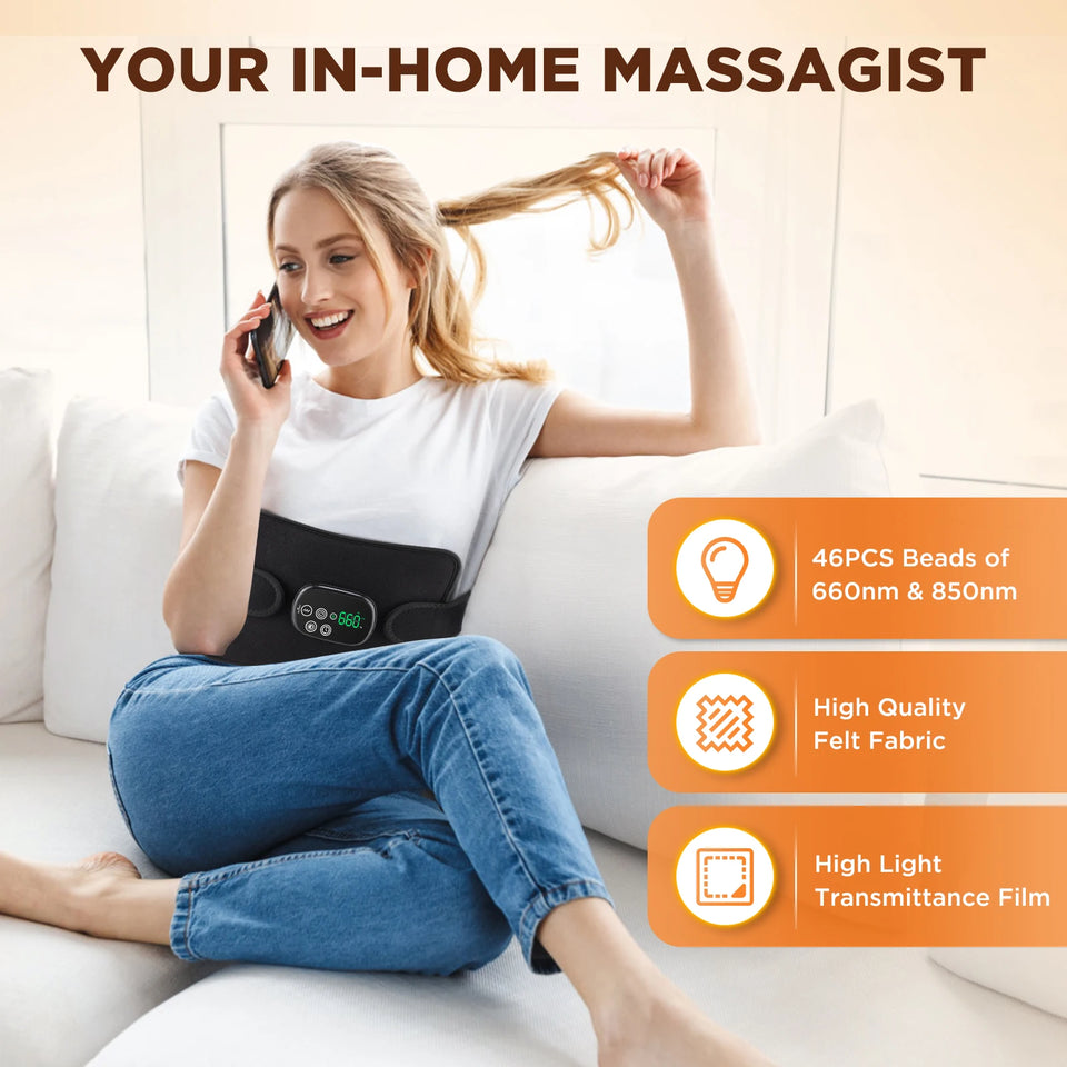 Electric Infrared Knee Pad Re Light Heating Vibration Massager for Back and Waist Thermal Leg Knee Joint Support Brace Wireless