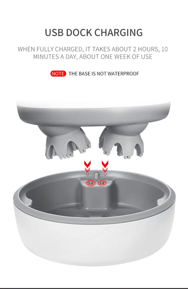 New Electric Cordless Hair Scalp Massager Handheld Portable Head Scratcher Massager for Hair Growth, Deep Clean and Stress Relax