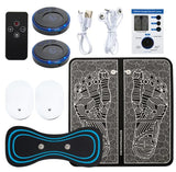 Electric Foot Massager Pad Electrostimulator Massage Mat EMS Muscle Massager Relax Feet Massage Fitness Masajeador USB Charging