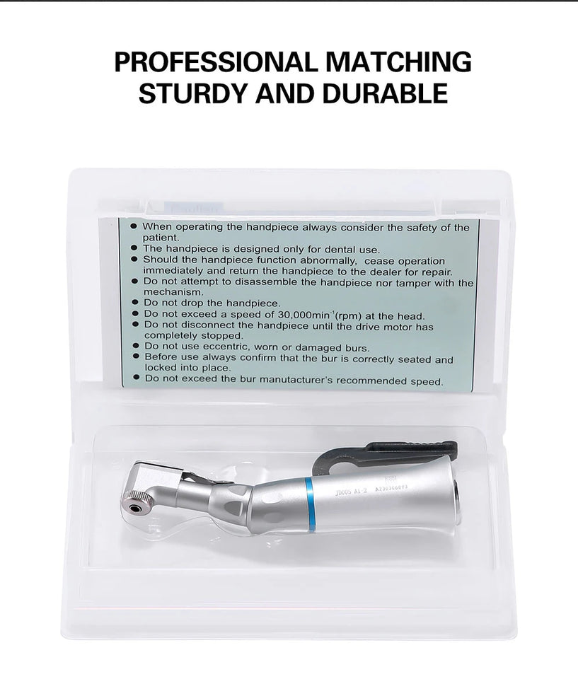 AZDENT Dental Low-Speed Contra Angle Handpiece – Latch Type, Fits E-Type Air Motors