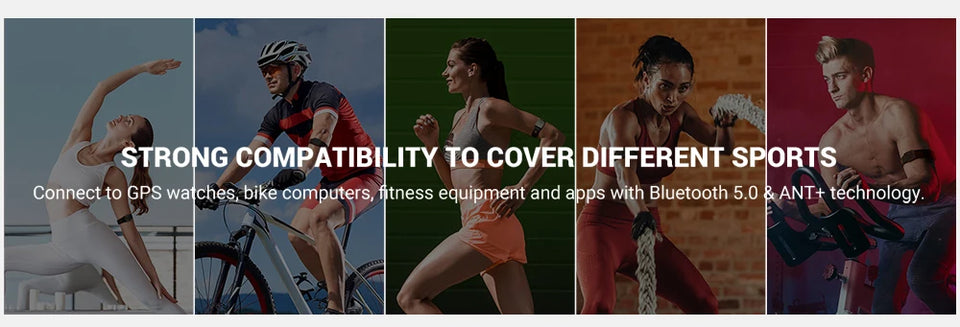 COOSPO HW9 Armband Heart Rate Monitor – BLE5.0 & ANT+ Compatible for Fitness & Cycling