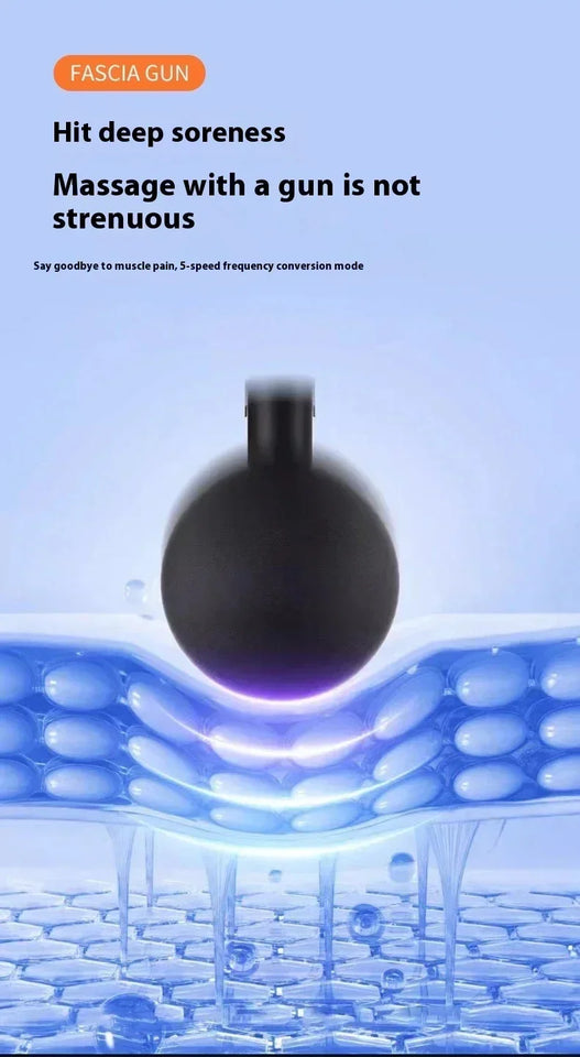 Mini Portable Fascia Gun – 4-Head High-Frequency Muscle Massage Gun