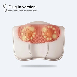 Heated Massage Pillow for Neck & Back – Multi-Function Shiatsu Massager for Shoulders, Waist & Finger Relaxation Massage