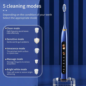 Xiaomi Youpin Sonic Electric Toothbrush – USB Rechargeable, IPX7 Waterproof, 3 Modes, 180-Day Battery Life