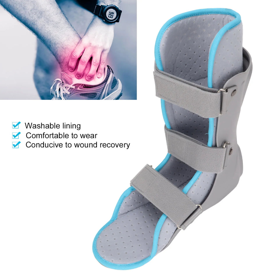 Breathable Adjustable Ankle Support Brace – Fracture & Sprain Stabilizer with Fixation Splint