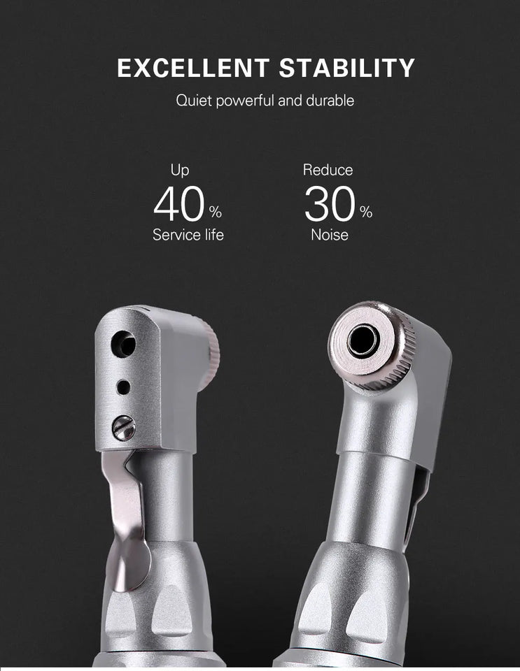 AZDENT Dental Low-Speed Contra Angle Handpiece – Latch Type, Fits E-Type Air Motors