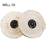 Dental Lab Polishing Buff Brush Wheel – Soft White Cotton, 100mm (4 Inch), 50-Ply Muslin for Dental Polishing