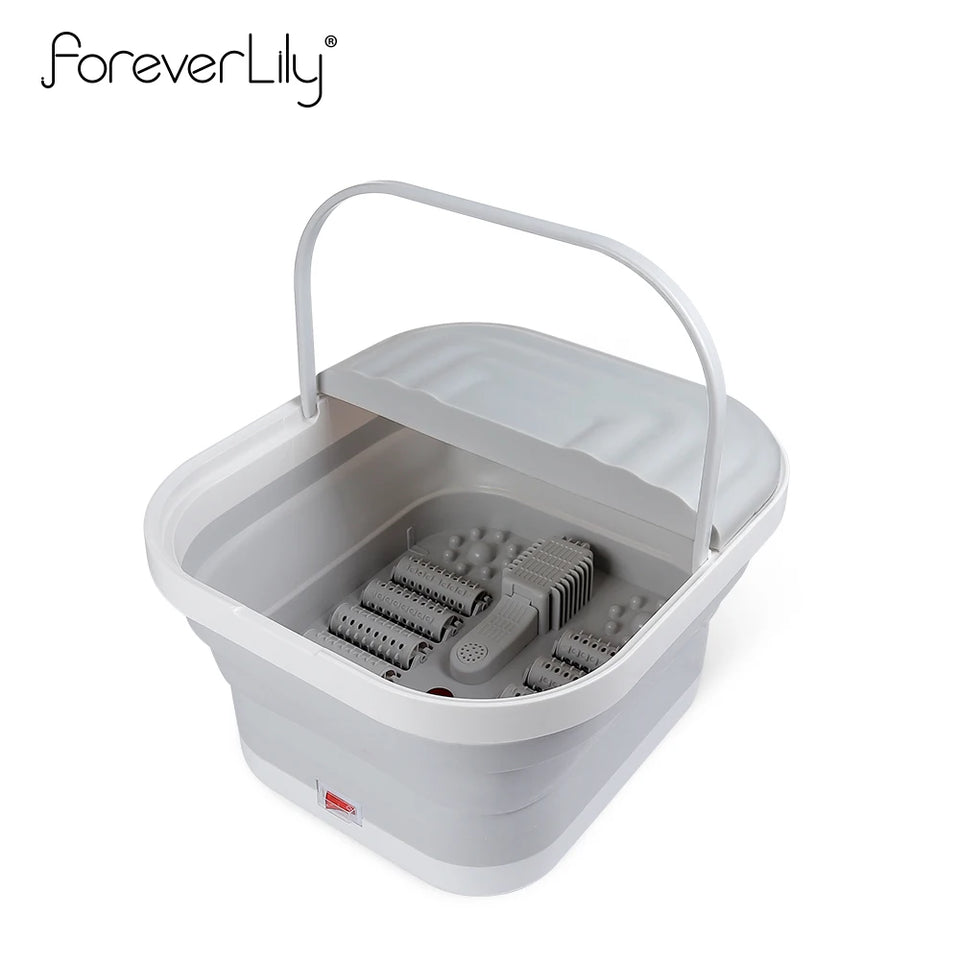 Portable Thermostatic Foot Massage Tub Foldable Plus Tropical Automatic Foot Bath Tub For Home To Promote Blood Circulatio