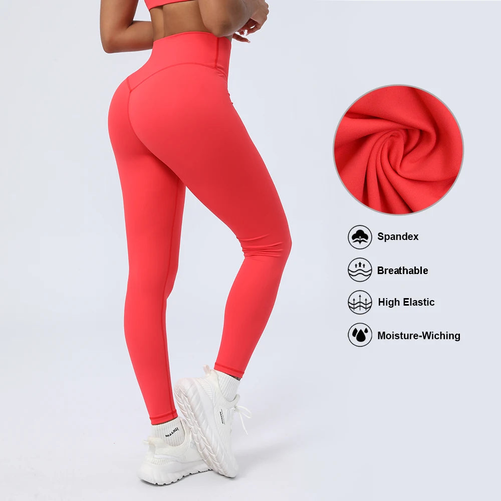 Women’s Seamless Fold-Over Fitness Leggings – Running & Yoga Pants with Butt-Lifting Design