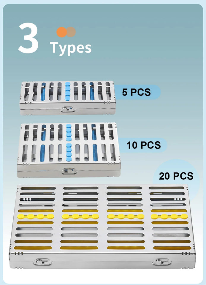 AZDENT Dental Sterilization Rack – Autoclavable Surgical Cassette & Disinfection Tray