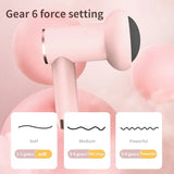 Wireless Charging Massage Gun – Handheld Fat Burning & Muscle Kneading Stick (Pink/White)
