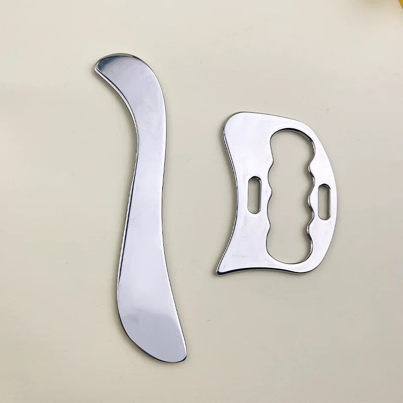 2cs stainless steel fascia knife, portable and practical myofascial release knife guasha soft tissue release tool, suitable for