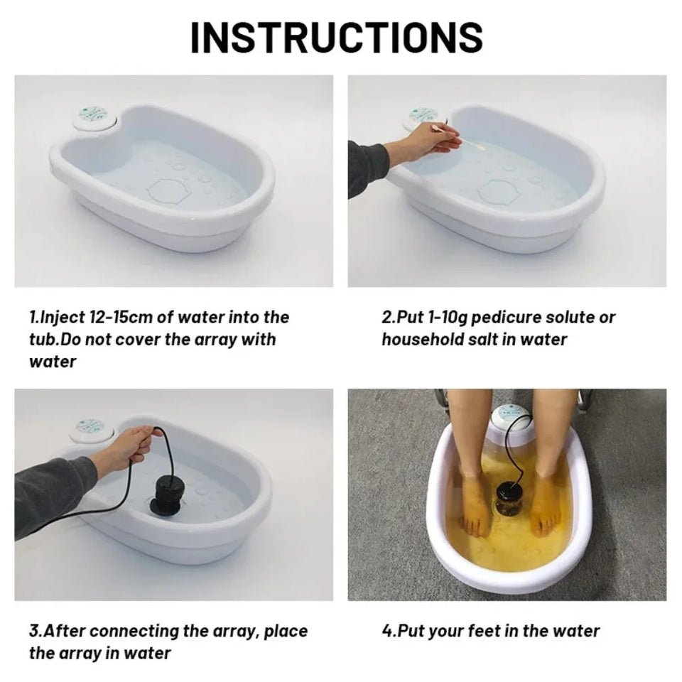 Electric Foot Detox Hydrotherapy Machine Ion Cleaning Foot Bath Massage Vibrat Care Array Relieve Stress Muscle Healthy Massager