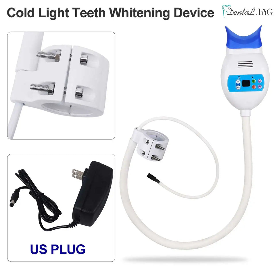 Professional LED Teeth Whitening Lamp – Cold Blue Light Dental Bleaching Machine with Center Pillar Stand